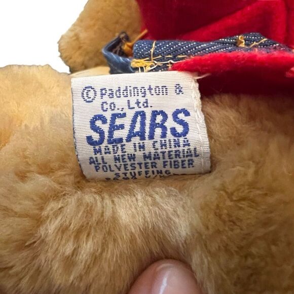 Sears Craftsman Paddington Bear Plush Stuffed Animal 16" - Picture 4 of 8